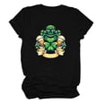 thumbnail image 3 of Guluxicc T-Shirts for Women Casual Crewneck Short Sleeve Shirt St Patrick Day Shamrock Graphic Printed Pullover Tops, XL, 3 of 3