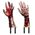 thumbnail image 2 of 2 Pack Scary Hands Lawn Stakes Halloween Decor Outdoor Garden Decor Zombie Graveyard Decor Perfect for House Party, Halloween Party, Garden Party, Outdoor Party (2D Flat), 2 of 8