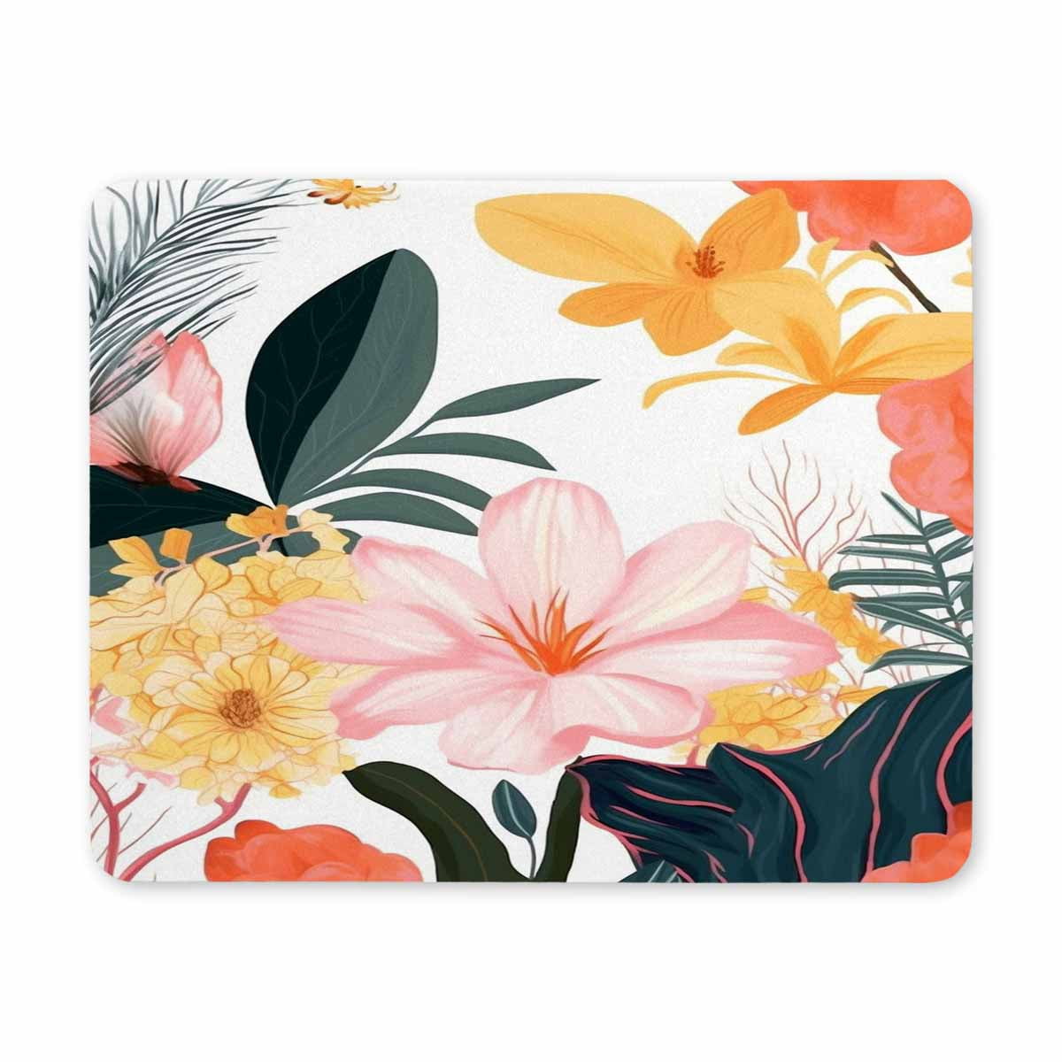 Round Mouse Pad, Cute Floral Mouse Pad with Design, Computer Mouse Mat