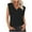 Black, variant on Mrat Scoop Neck Tank Tops for Women Womens Solid Color Sleeveless V-Neck Sleeveless Sling Tops Blouse S-345 White XL