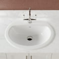 thumbnail image 6 of DV-1DS0120 20'' x 17'' White Oval Vitreous China Drop-in Bathroom Sink with Overflow, 6 of 13