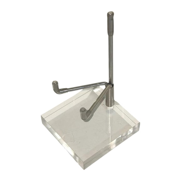 Soporte de pantalla de brazo de metal Rack Soportes de pantalla de roca multifuncional con base acrílica para pequeños coleccionables fósiles de fotos S