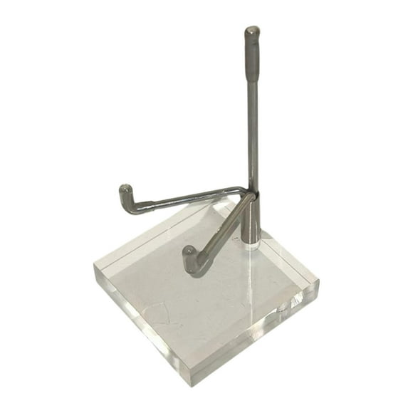 Soporte de pantalla de brazo de metal Rack Soportes de pantalla de roca multifuncional con base acrílica para pequeños coleccionables fósiles de fotos L