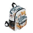 thumbnail image 2 of FORMRS School Backpack with Front Zippered Pocket 12" Student Travel Daypack, Autumn Day with Cocoa Pattern, 2 of 6