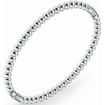 Stainless Steel Classic Plain Beaded Style Simple Bangle Bracelet
