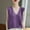 Purple, variant on HOMBOM Green Trendy Tops for Women 2025 Cutout Solid Color V-Neck Sleeveless Knitted Vest