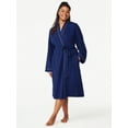 thumbnail image 4 of Joyspun Women's Cotton-Blend Wrap Robe with Long Sleeves, Sizes S-3X, 4 of 5