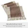 thumbnail image 2 of 15 x 70inch Table Runner-Rustic Cotton Linen Table Runners with Boho Fringe for Kitchen Dinning Coffee Washable Double Layer Table Farmhouse Runner-Brown, 2 of 6