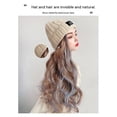 thumbnail image 2 of Peluca, Sombrero Extensión de Cabello Peluca de Sombrero Rizada Ondulada Larga con Sombrero de Piel Sintética, Peluca con Sombrero Postizo Sintético Adjunto para Mujeres Niñas Invierno, 2 of 5