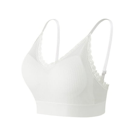 

Qcmgmg Strap Push Up Bralette Wireless Bra Womens Comfort Lightly Bras