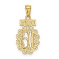 thumbnail image 3 of 14k Yellow Gold SWEET 16 w/Filigree Pendant Charm, 3 of 4