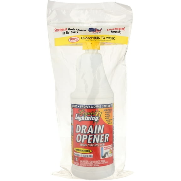 Pack of 6, Liquid Lightning Drain Opener, 32 oz