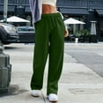 thumbnail image 4 of Seductiva Clothing under $11 Green Trousers Womens Wide Leg Sweatpants Causal Drawstring High Waist Joggers Baggy Straight Pants Workout Lounge Yoga with Pocket, 4 of 8