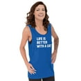 thumbnail image 3 of Life is Better with a Cat Kitty Lover Plus Size Graphic Tank Top Brisco Brands 2X, 3 of 5