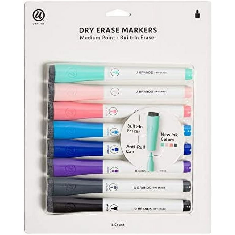 U Brands Medium Point Dry Erase Markers, Office Supplies, Assorted