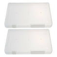 thumbnail image 1 of CUITING 2pcs Clear Plastic Storage Bin with Lid File Boxes Storage Bins Clear File Box Plastic Box File Folder Box Plastic File Storage Box Organizer Bins Clear Storage Bins with Lids (A5, 1 of 8
