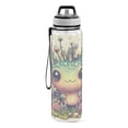 thumbnail image 2 of Sports Water Bottle 1000ML Tritan Food Grade Clear Water Bottle Fitness Outdoor Sports Bike Cartoon Beautiful Monster, 2 of 7