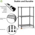 thumbnail image 5 of M MZG 3 Tier Wire Shelving Unit,3 Shelves Shelf Rack, 11.8"D x 17.7"W x 26.3"H,Metal Storage Shelves 450 lbs,Grey, 5 of 8