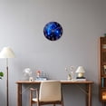 thumbnail image 3 of Blue Wall Clock Battery Operated 14 Inch Modern Wall Clock Non Ticking Glass Clock for Living Room, 3 of 5