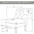 thumbnail image 4 of DYstyle Stretch Textured Plaid Armless Wing Back Chair Slipcover Chair Cover Protector, 4 of 4