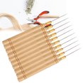 thumbnail image 4 of 10pcs Hook Needle Wooden Handle Hair Extension Hook Needle Wig Tools, 4 of 11