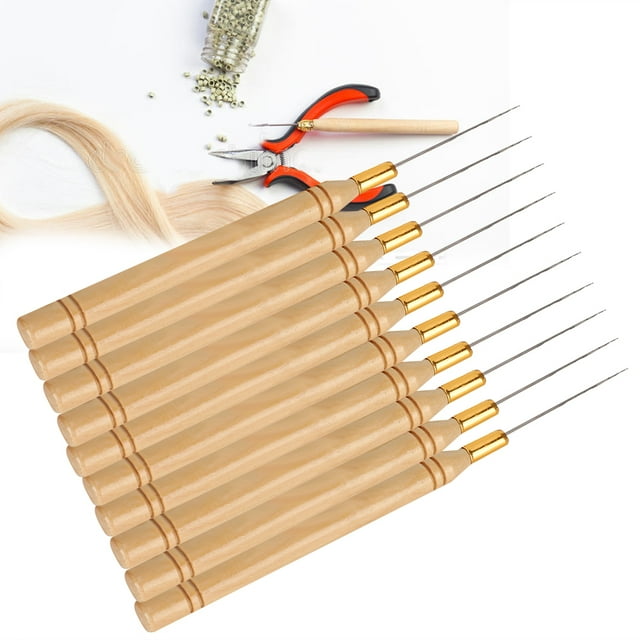 Outils d'Extension de Cheveux, Outil de Beauté Durable Antidérapant Crochet d'Extension de Cheveux, 10 Pcs pour Coiffure