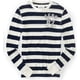 thumbnail image 1 of Aeropostale Mens Aero 87 Stripe Knit Sweater, Blanco, Grande, 1 of 1