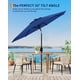 thumbnail image 2 of 9ft tan outdoor patio market umbrella con 6 sturdy ribs - uv protection & waterproof para garden, deck, backyard & pool, 2 of 5