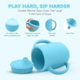 thumbnail image 4 of Sili Monster Spill-Proof Silicone Sippy Cup for Babies Unisex 6+ Months - 1 Pack, Breeze Blue, 4 of 4