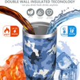 thumbnail image 2 of Camouflage 30oz Handheld Travel Tumbler with Handle – Double Wall Stainless Steel Insulated Cup, Flip Straw Lid, Leak-Proof & BPA-Free for Hot and Cold Drinks – Durable Coffee & Juice Mug White, 2 of 6