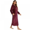 thumbnail image 2 of Peignoir à Capuchon en Molleton pour Femmes - Longue Robe Pelucheuse P-2TG, 2 of 9