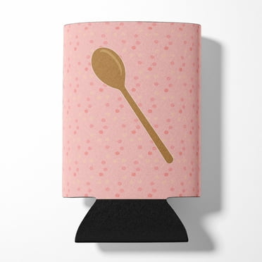 Wooden Spoon Pink Can or Bottle Hugger