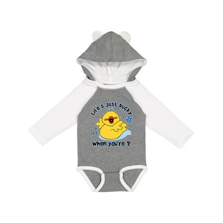 

Inktastic Life s Ducky 1st Birthday Gift Baby Boy or Baby Girl Long Sleeve Bodysuit