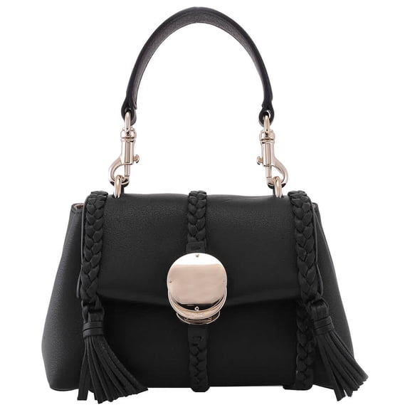 Chloé Penelope Mini Leather Shoulder Bag, Black