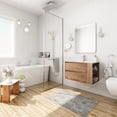 thumbnail image 2 of Wall Mounted, 30-inch Vanity - 45° Bevelled Invisible Handle - Bathroom Drawer Access - Comfortable Opening Experience, 2 of 6