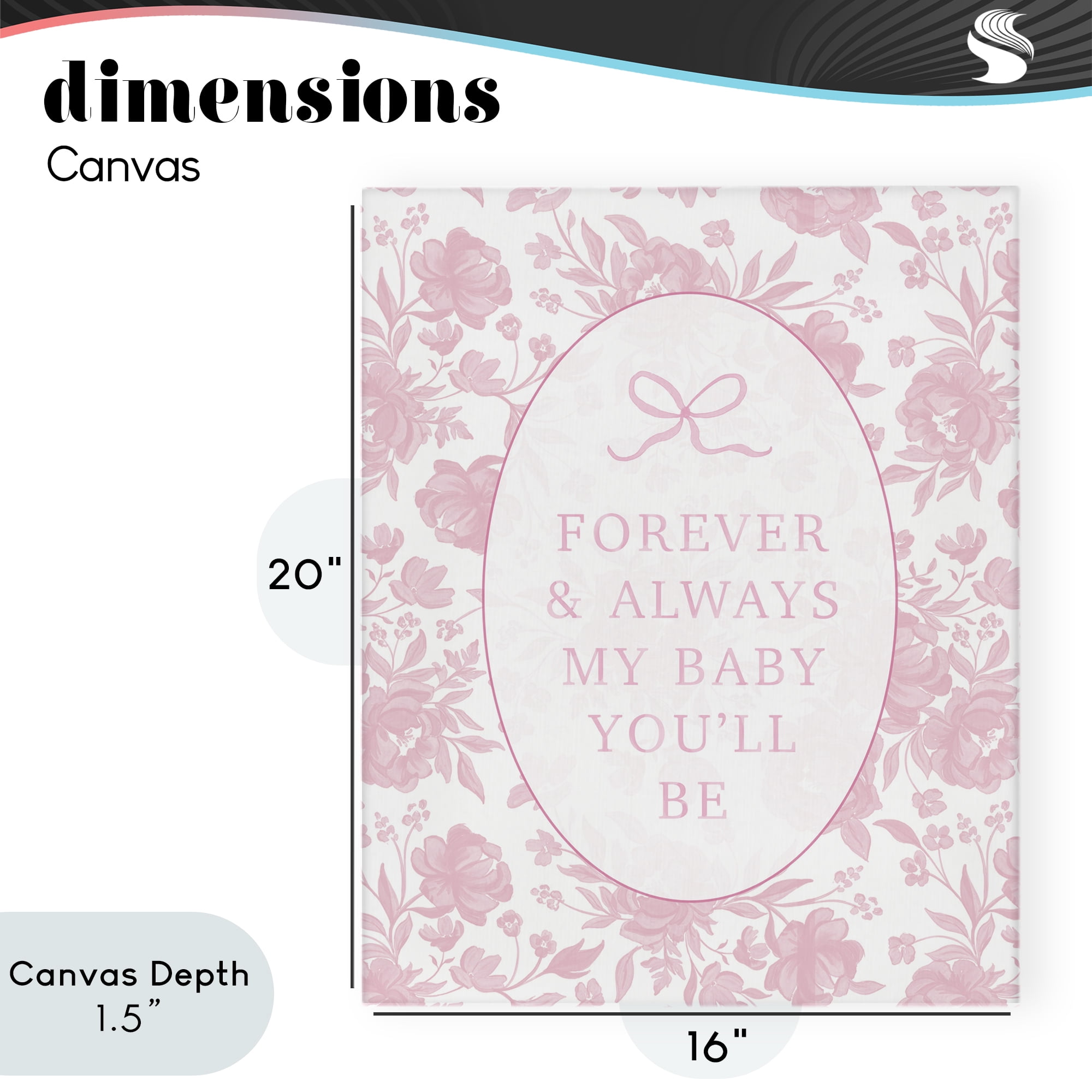 Stupell Industries Forever and Always Pink Florals Canvas Wall Art, design by Cherrywood Lane