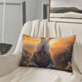 thumbnail image 5 of Daiia Flower Meditating Rabbit Bedding Waterproof Pillow Protector Zippered Queen – Bed Bug Proof Pillow Encasement-20"x30", 5 of 6