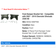 thumbnail image 2 of Front Bumper Bracket Set - Compatible with 2007 - 2010 Chevy Silverado 2500 HD 2008 2009, 2 of 3