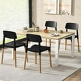 thumbnail image 2 of Costway Dining Side Chairs Set of 4 with Ergonomic Backrest Wide Seat & Sturdy Wooden Legs Black, 2 of 10