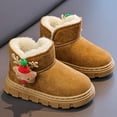 thumbnail image 2 of FUZHIQ Winter Snow Boots Kids Size 3,Festive Reindeer Boots for Girls Cozy Lined Winter Footwear With Non Sole for Kids Outdoor Play,8.5-9 Years, 2 of 9
