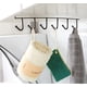 thumbnail image 5 of Paquete de 2 ganchos para colgar debajo del armario, portavasos, soporte para tazas de café, 6 ganchos, tazas de café, utensilios, organizador de almacenamiento, gancho (negro), 5 of 5