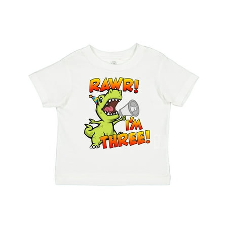 

Inktastic Rawr I m Three Dinosaur Gift Toddler Boy or Toddler Girl T-Shirt