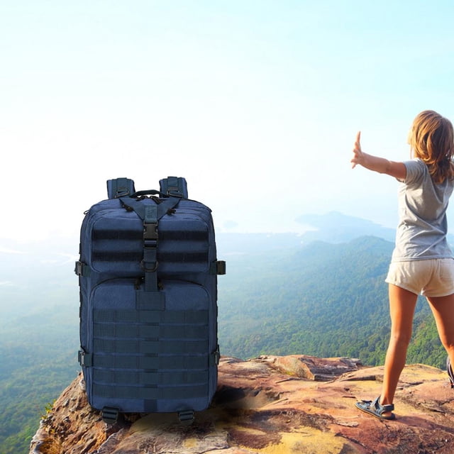 Mochila de Senderismo grande y duradera azul Cola Caza Senderismo Mochila