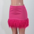 thumbnail image 6 of Riforla Women's High Waist Ruched Bodycon Mini Skirt Party Club Skirts Pleated Skirts for Women plus Size Hot Pink XL, 6 of 9