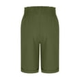 thumbnail image 4 of Seductiva Women's Casual Shorts Shorts for Women Knee Length Plus Size Summer Elastic Waist Beach Long Shorts with Pockets Sweatpants Summer 1PC, 4 of 5