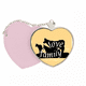 thumbnail image 1 of Negro animal hiena silueta natural Bolsa de viaje Mirror maquillaje corazón rosa, 1 of 4
