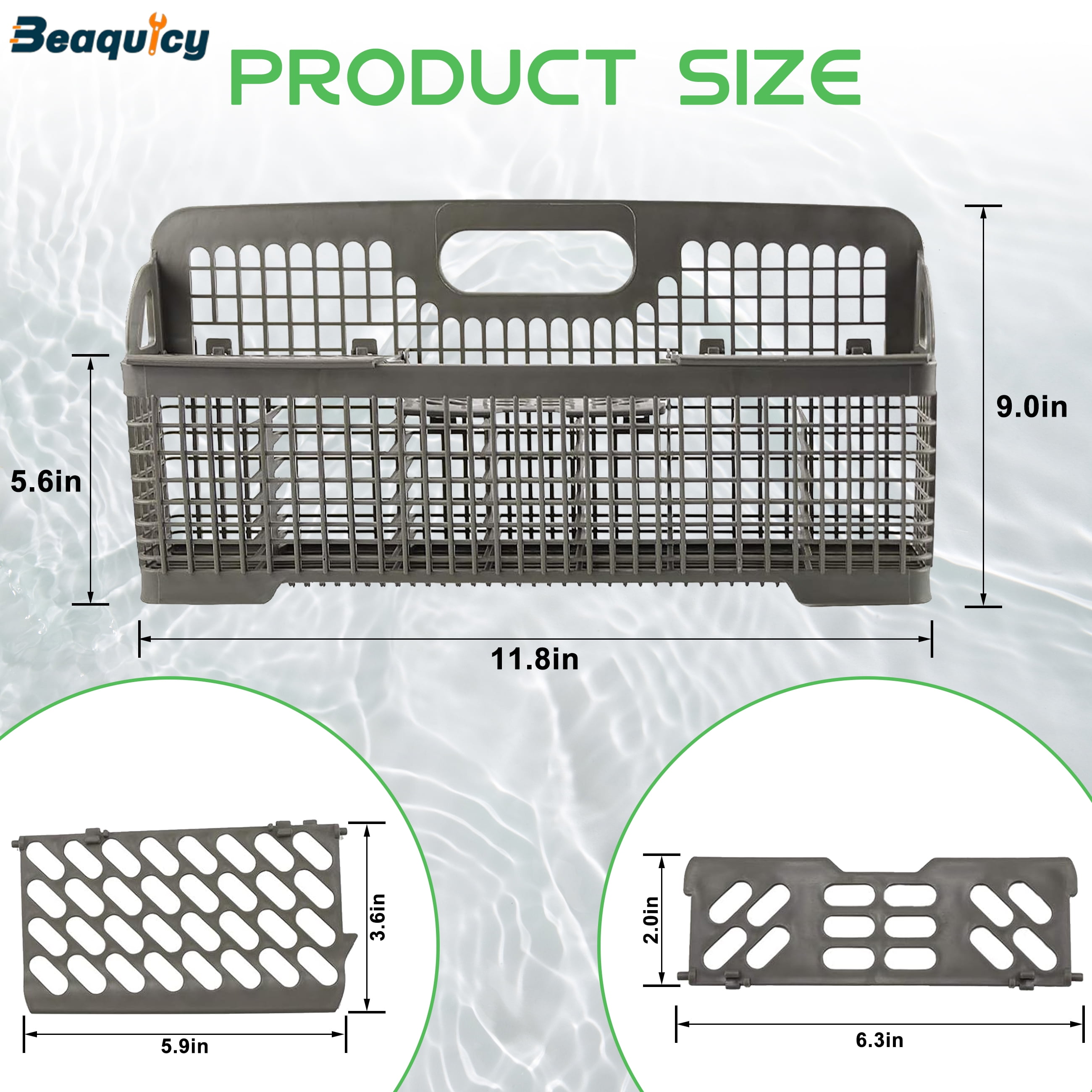 Beaquicy Dishwasher Silverware Basket Replacement for Whirlpool WP8531233