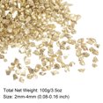 thumbnail image 2 of Uxcell 10Pcs Crushed Glass Chips 100g 2.5mmx4mm Irregular Metallic Sequins Shallow Gold, 2 of 5