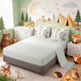 thumbnail image 5 of Erosebridal Elephant Full Size Bedding Sets for Boys Girls, Boho Stripes Full Size Bed in a Bag, Gray Reversible 7pcs, 5 of 6