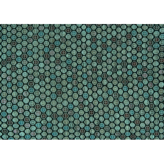 Ahgly Company Indoor Rectangle Abstract Light Blue Modern Area Rugs, 5' x 8'